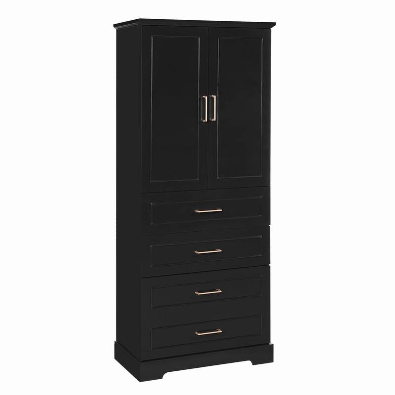 Modern 72.2"H Freestanding Bathroom Cabinet with Adjustable Shelves and Soft-Close Doors for Organized Storage
