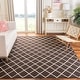 preview thumbnail 2 of 49, SAFAVIEH Handmade Flatweave Dhurries Regenia Modern Moroccan Wool Rug 6' x 9' - Brown/Ivory - Rectangle