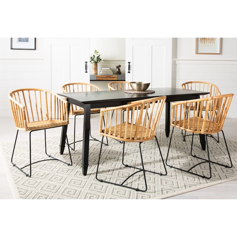 SAFAVIEH Ethie Rattan Natural Dining Chair - 22Wx22Dx32H