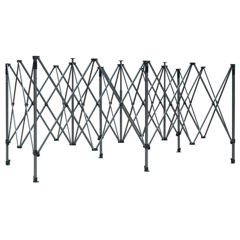 10x20ft Adjustable Height Pop Up Canopy Tent with 6 Sidewalls, UV and Waterproof Protection & Roller Bag