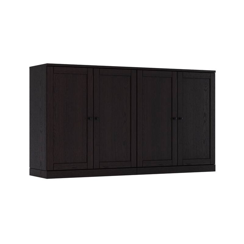 Palace Imports Premium 100% Solid European Oak Hardwood Modular Dining Room Sideboard with Shaker Doors - 64" Wide, 35.75" Tall