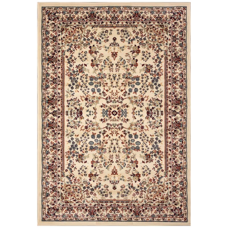 Liora Manne Athena Rug - Oriental, 3 Piece Set, Sarouk Ivory - 4' 9" x 7'