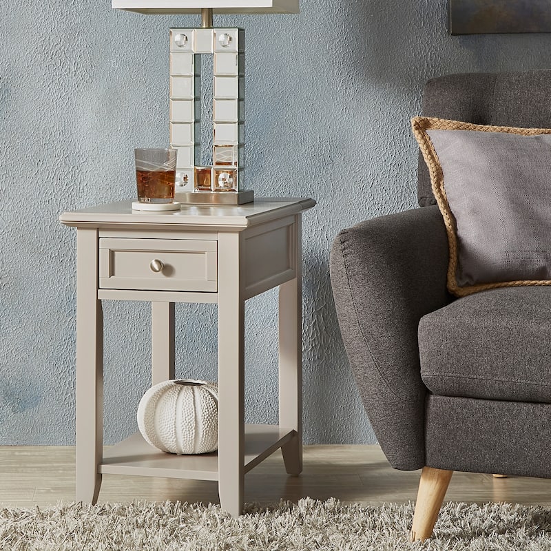 Zayden 1-drawer Side Table with Charging Station by iNSPIRE Q Bold