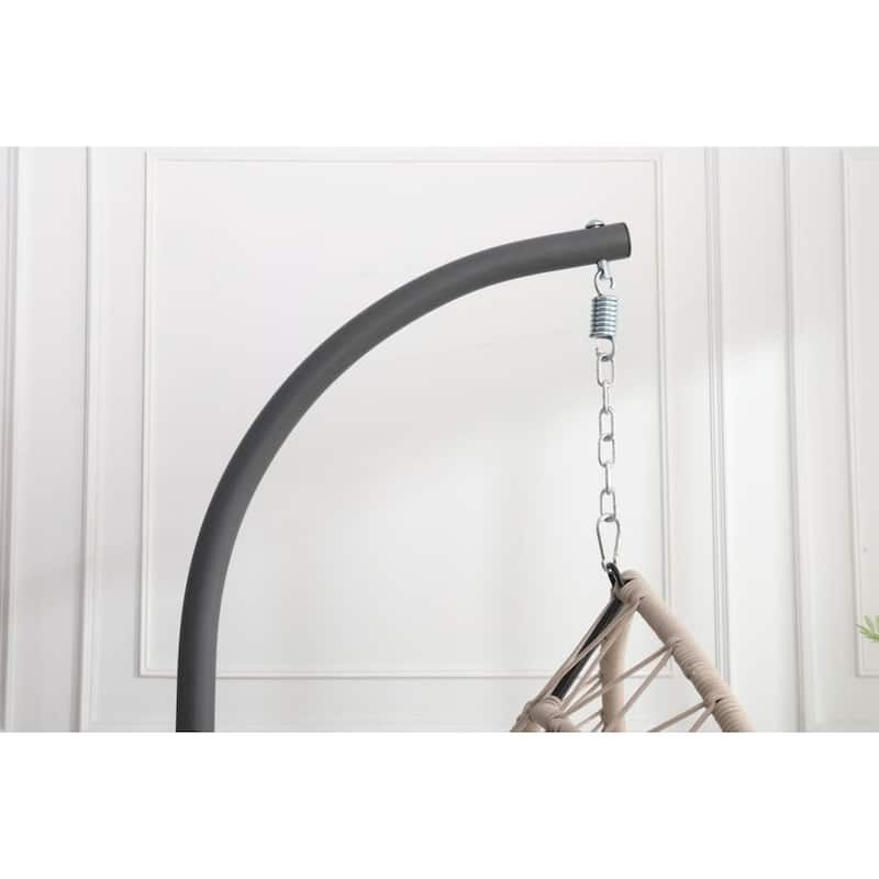 Outdoor Egg-shaped Hanging Chair with Stand