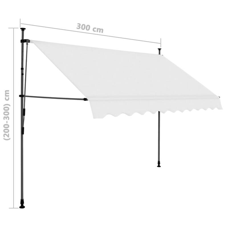 vidaXL Retractable Awning with Hand Crank and LED Sunshade Shelter for Outdoor