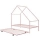 preview thumbnail 5 of 29, Roomfitters Twin Size Metal House Bed with Trundle, Space-Saving Design with Sturdy Metal Frame