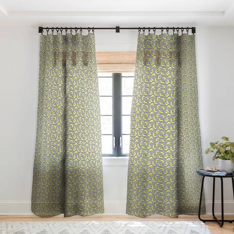 1-piece Sheer Bananas On Stripes Made-to-Order Curtain Panel