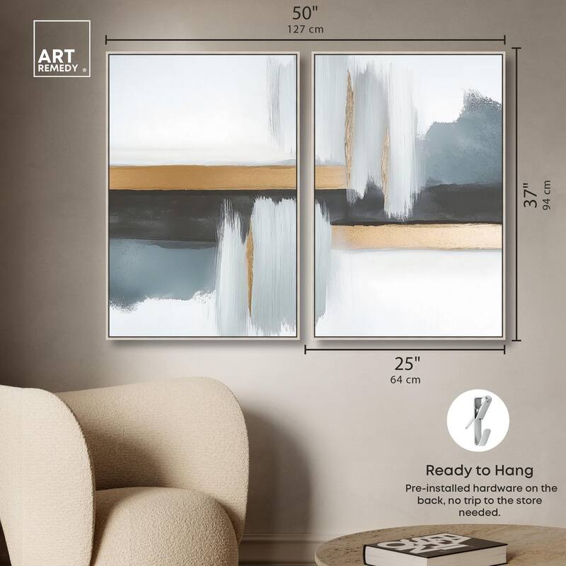 Azure Horizon II Canvas Set of 2 by Art Remedy