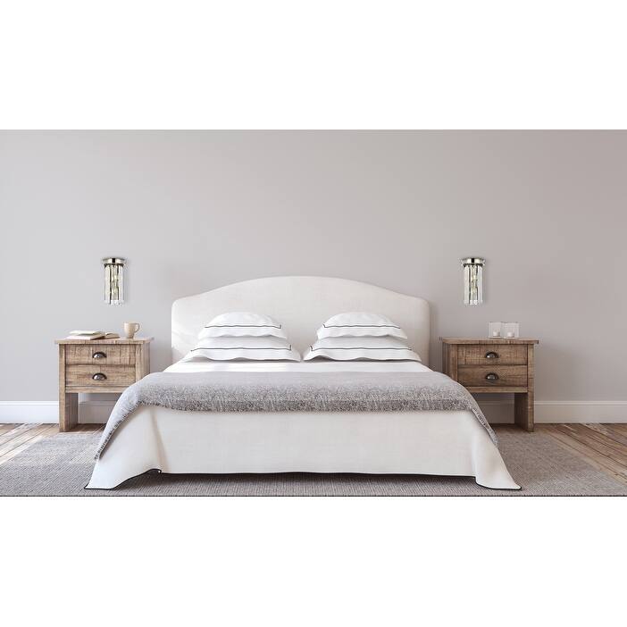 Royce Edge 2 light Polished nickel Wall Sconce