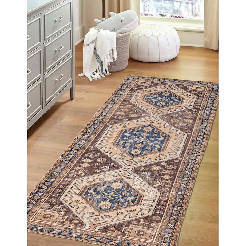 ECARPETGALLERY Hand-knotted Antalya Vintage Brown Wool Rug - 4'1 x 10'9
