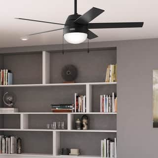 Hunter 52" Anslee Ceiling Fan with LED Light and Pull Chain, Modern, Transitional