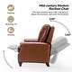 preview thumbnail 40 of 67, HULALA HOME Cigar Mid-century Modern Genuine Leather Recliner with Solid Wood Legs and Nailhead Trim