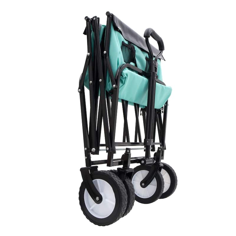 Collapsible Foldable Wagon Cart with Strapping System & 360 lb Capacity