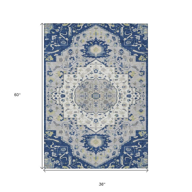 HomeRoots Oriental Traditional Rectangle Outdoor Rug