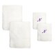preview thumbnail 22 of 27, Sweet Kids 2-piece White Turkish Cotton Bath and Hand Towel Set with Lavender Purple Monogrammed Initial white/purple n