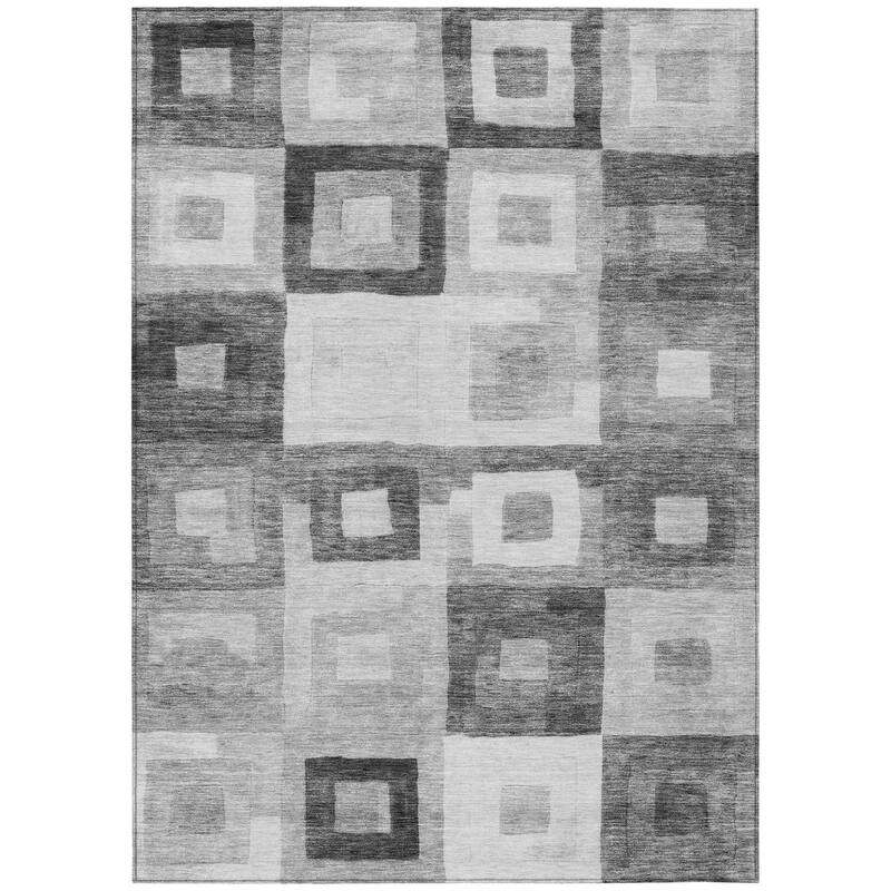 HomeRoots Geometric Transitional Rectangle Outdoor Rug