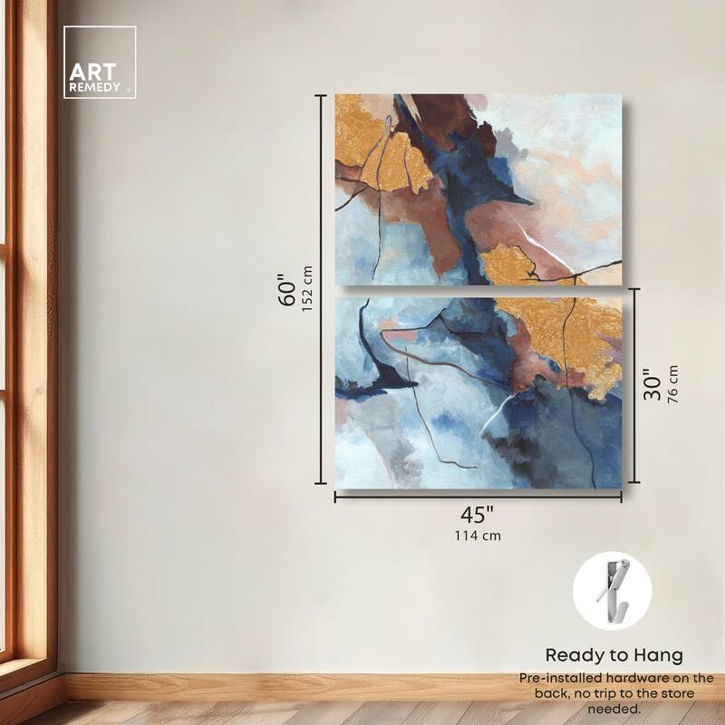 Heaven and Earth Canvas Set of 2 by Art Remedy, Gallery Wrapped