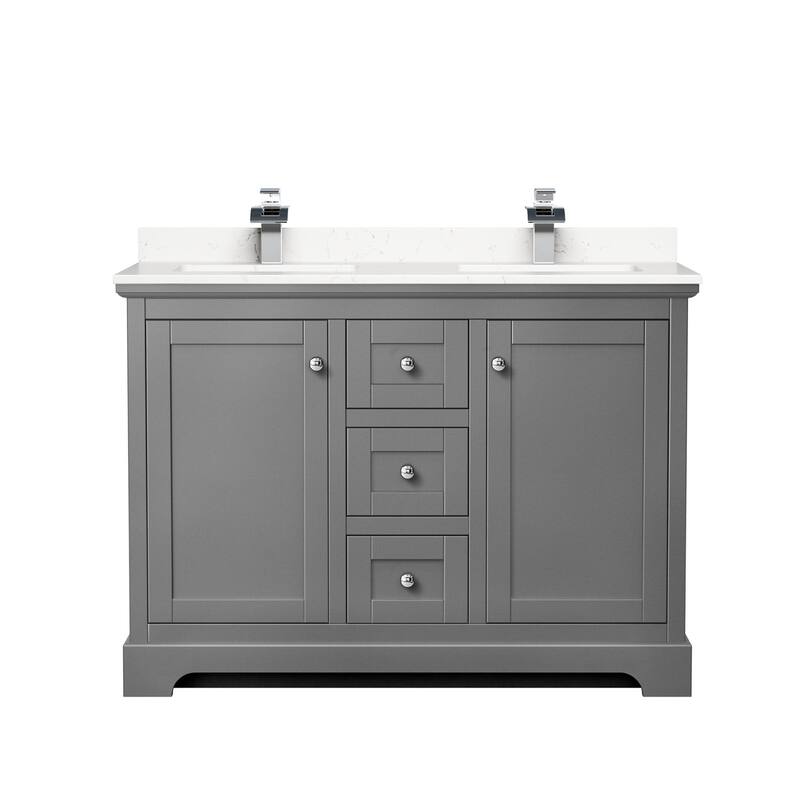Wyndham Collection Avery 48" Free Standing Double Basin Vanity Set
