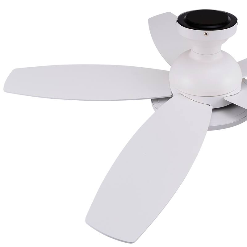 42" 5 - Blade Low Profile Flush Mount LED Ceiling Fan with Light Kit and Remote
