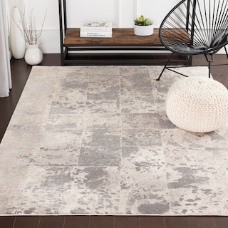 Livabliss Lhamo Contemporary Block Area Rug