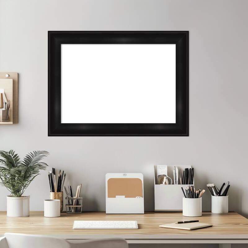 Amanti Art Grand Black Narrow Framed Dry Erase Magnetic Board