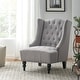 preview thumbnail 12 of 16, Wingback Upholstered Chair - Contemporary Style with Practical Functionality