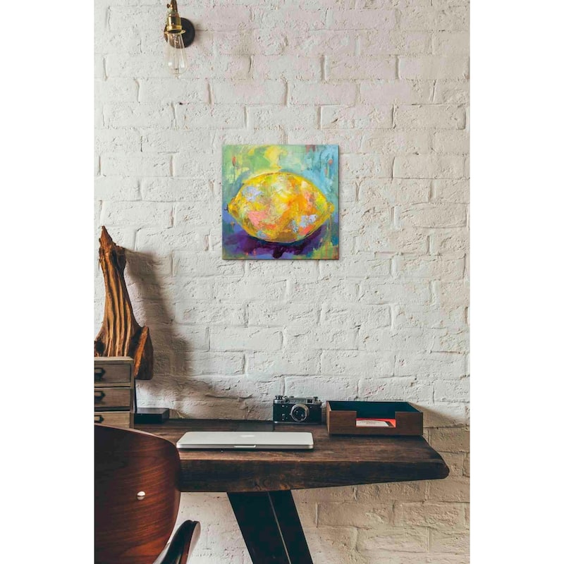 Epic Graffiti "Lemon" by Jeanette Vertentes, Canvas Wall Art