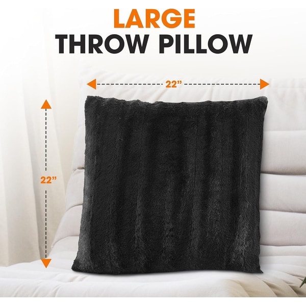 dimension image slide 28 of 59, Cheer Collection Decorative Throw Pillows for Couch & Bed (Set of 2)