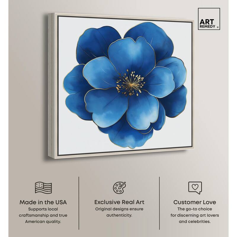 Blue Brilliance I Canvas by Art Remedy