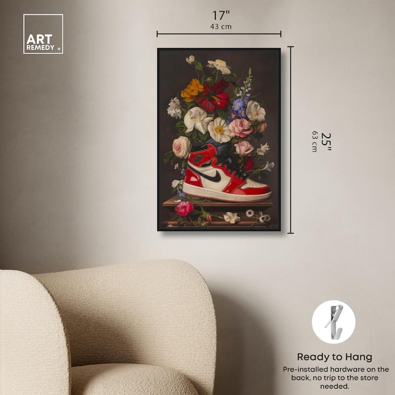 Sneaker Bouquet II Canvas by Art Remedy