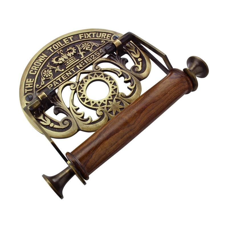 Toilet Paper Holder Stand Brass 7.5" Wall Mount Toilet Paper Roll Holder Renovators Supply