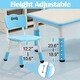 preview thumbnail 20 of 22, Height Adjustable Kids Table and 6 Chair Set - Multifunctional Desk with Ergonomically Designed Chairs