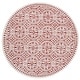preview thumbnail 34 of 153, SAFAVIEH Handmade Cambridge Myrtis Moroccan Wool Rug 6' Round - Ivory/Red - Round
