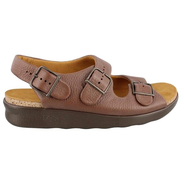 San Antonio shoe Womens Relaxed Leather Open Toe Casual Slingback Sandals