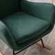 preview thumbnail 29 of 39, Velvet Armchair Wingback Comfy Rocker Chair with Thick Padded Seat for Nursery