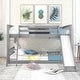 preview thumbnail 1 of 12, Sturdy and Long-lasting Bunk Bed with Reversible and Removable Slide and Ladder, Full over Full, Grey Grey