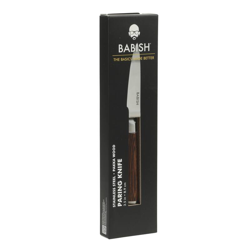 Babish 1.4116 German 3.5-inch Stainless Steel Paring Knife-Kitchen Knife for Peeling, Trimming & Prep Work,