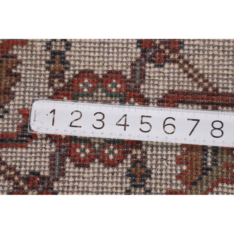 Geometric Heriz Serapi Oriental Area Rug Hand-Knotted Wool Carpet - 7'11" X 9'10"