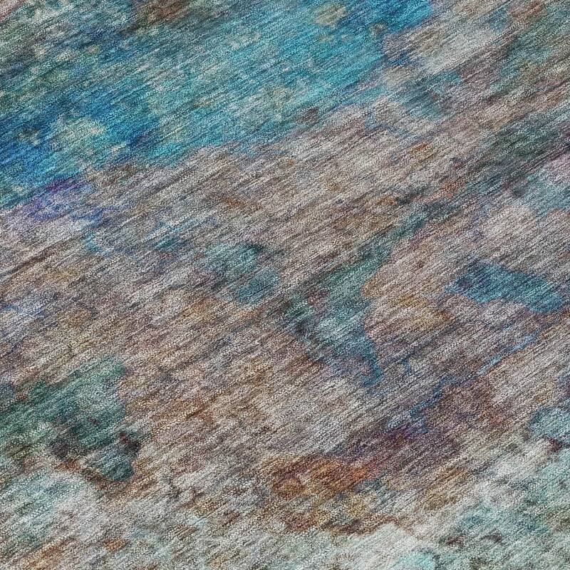 HomeRoots Abstract Transitional Rectangle Outdoor Rug