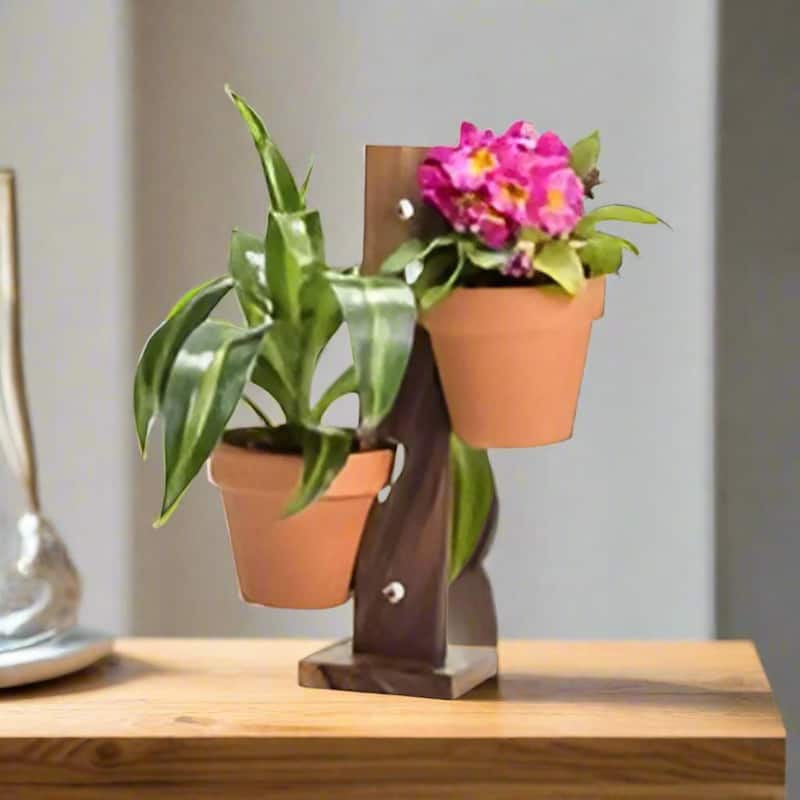 2 Pot Hanging/ Standing Plant Holder
