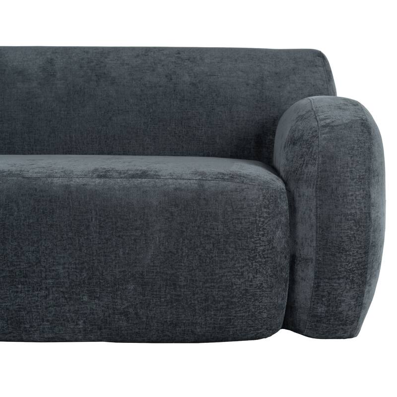 Modern Curved Upholstered Sofa