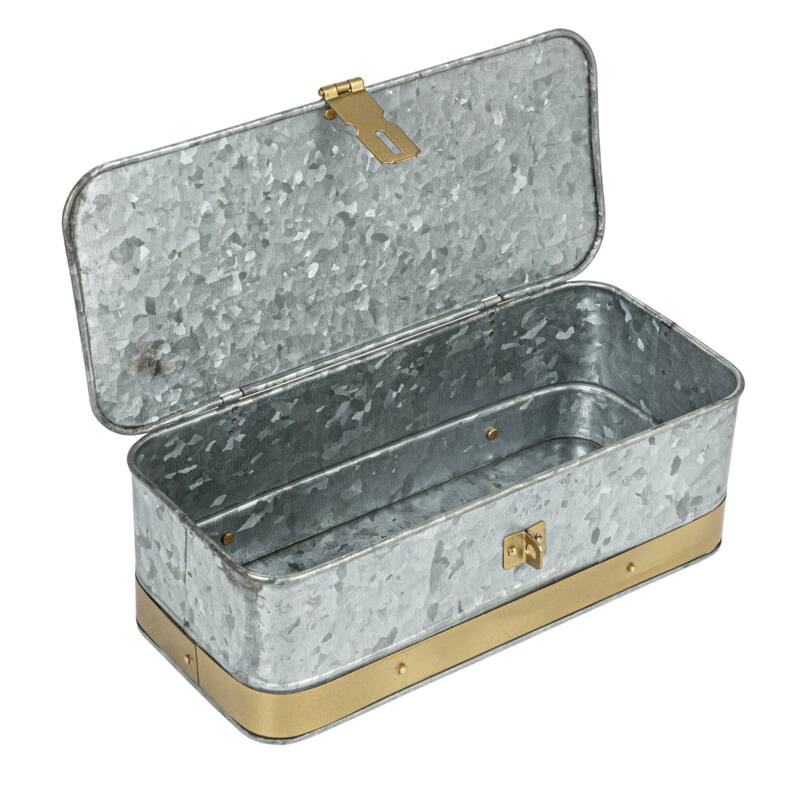Decorative Metal Boxes with Lid, Set of 3