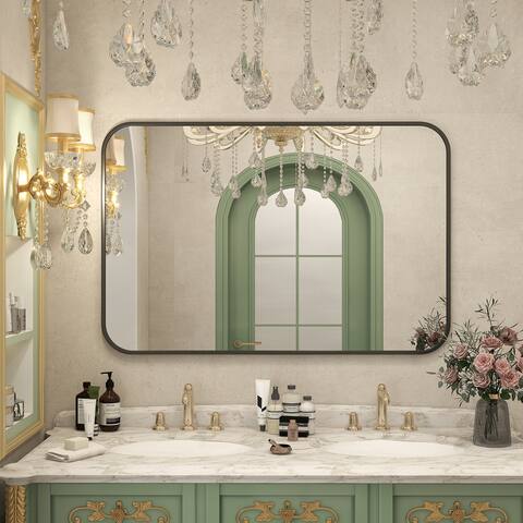 Wall Mounted Mirror Bathroom Mirror Round Corner Vanity Mirror