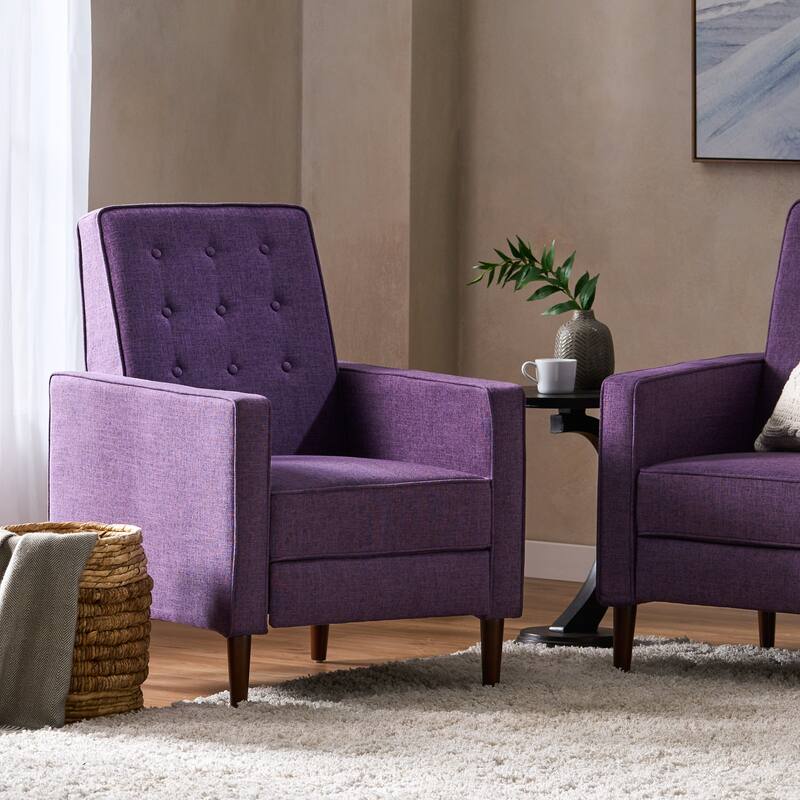 Mid-Century Modern Recliner, UpholAstered Recliner With Beech Wood Legs