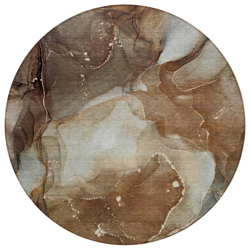 Varo Unique Abstract Weather Resistant Timeless Fusion Outdoor Rug