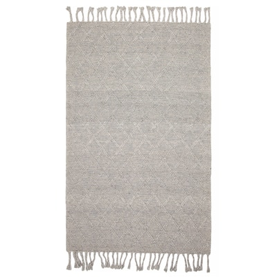ECARPETGALLERY Braid weave Sienna Grey Wool Rug - 5'1 x 8'3