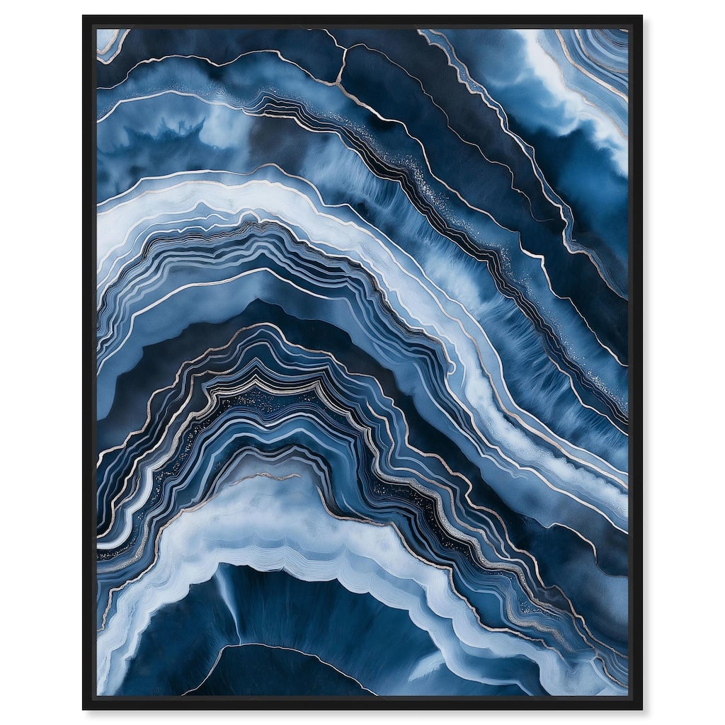 Azure Abyss Layers Canvas by Art Remedy