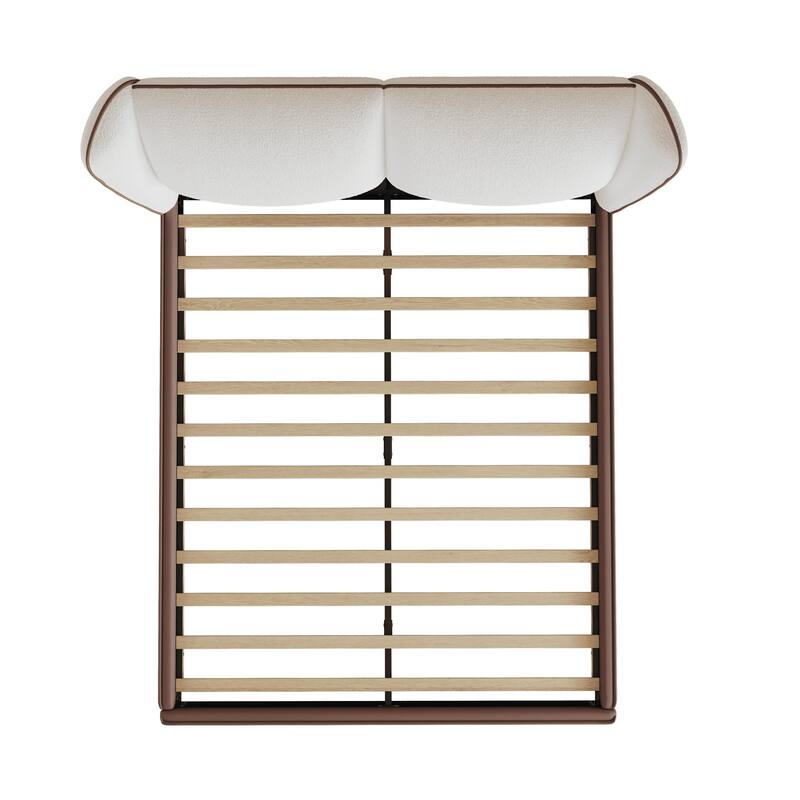 Christopher Knight Home - Nimbus Modern Upholstered Platform Bed with Wingback Headboard