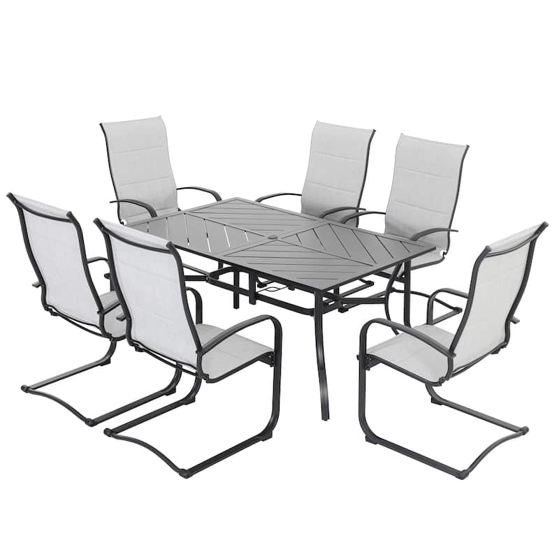 Outdoor 7-Piece Iron Dining Set