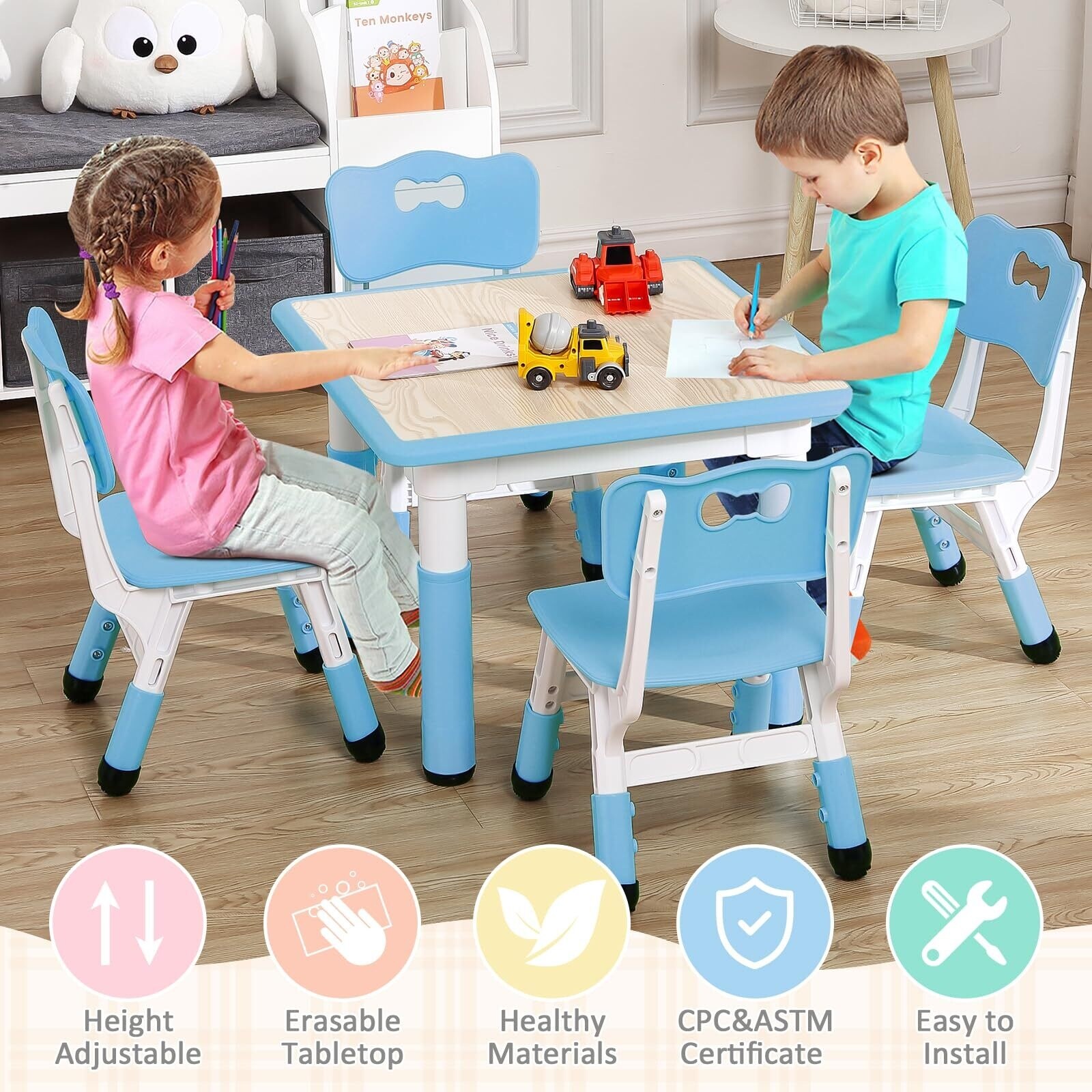 Kids learning table and chair on sale